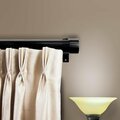 Kd Encimera 1.5 in. Collin Curtain Rod with 66 to 115 in. Extension, Black KD3173013